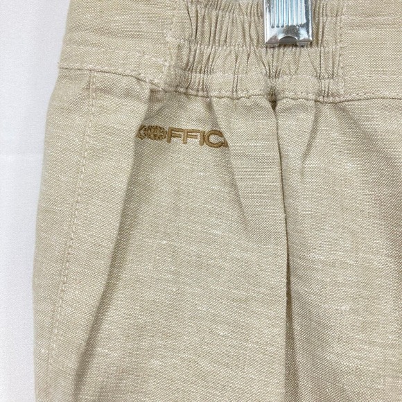 ExOfficio Pants Womens Sz 10 Beige Linen Stretch Waist Relaxed Straight Leg - Picture 6 of 12